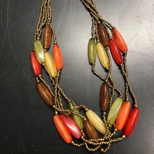Autumn/Fall Multi Layer Beaded Necklace